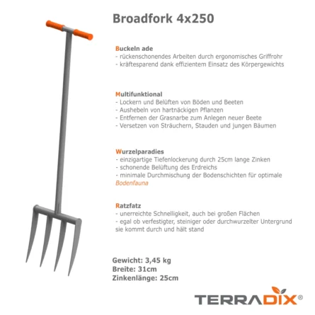 TERRADIX Broadfork 4 x 250