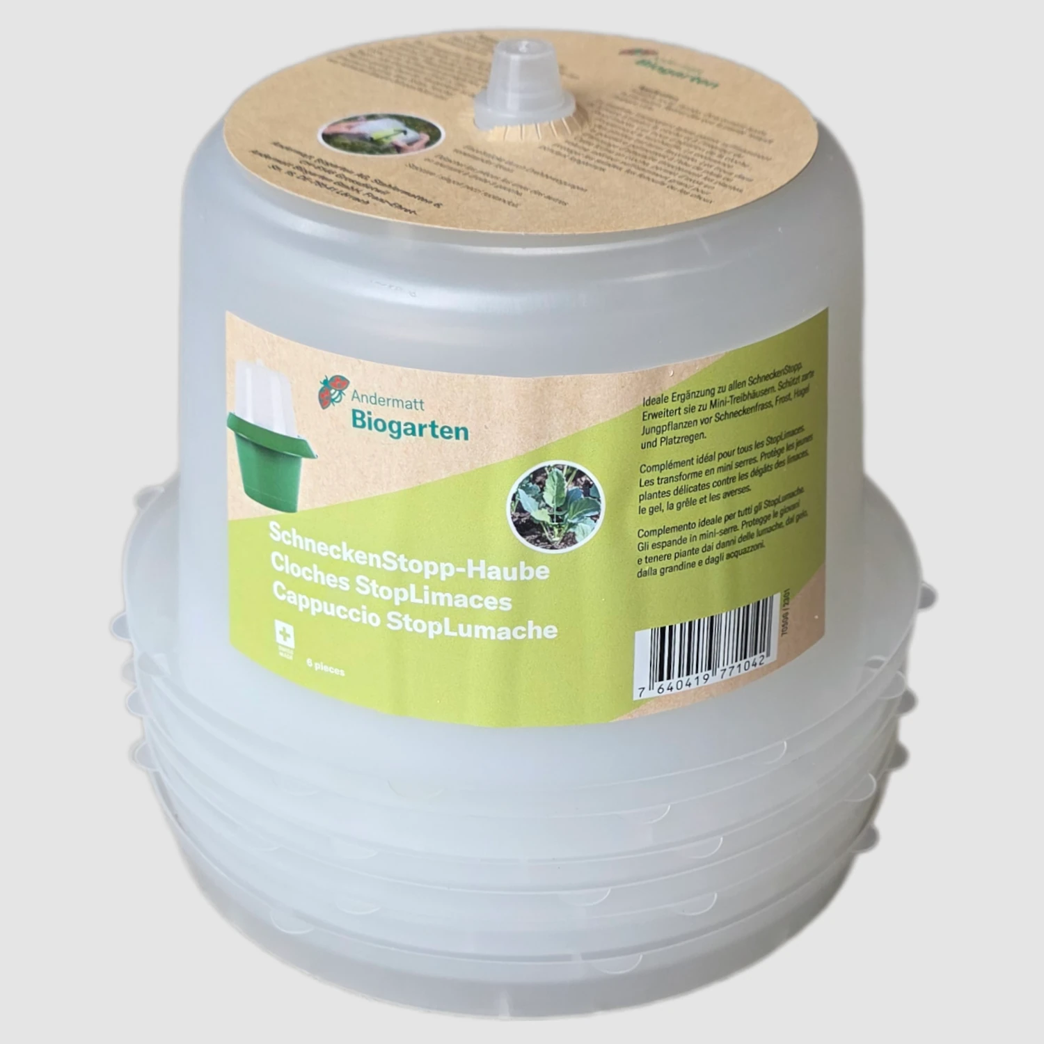 Schneckenstopp PP Haube 6er Set